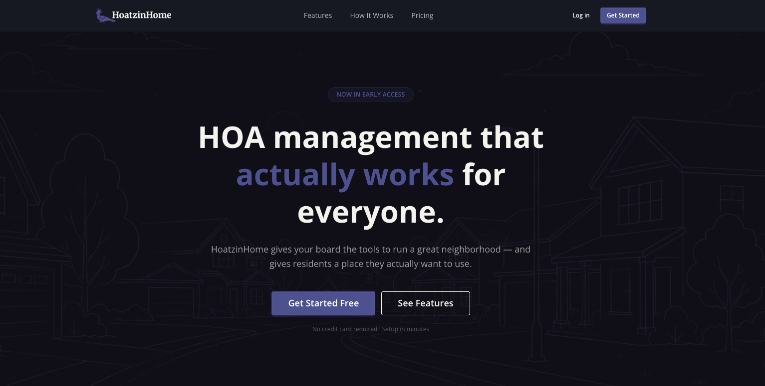 HoatzinHome Marketing Site